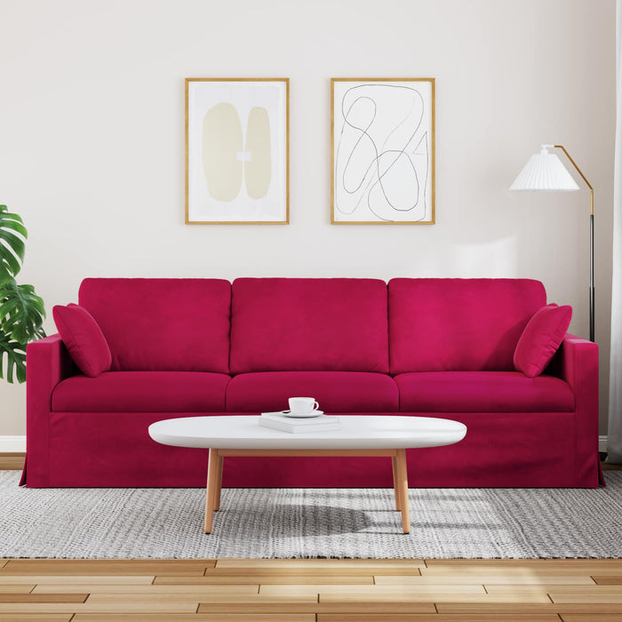 Canapea Roșu Vin 228 x 78 x 80 cm Catifea - WALTI WALTI