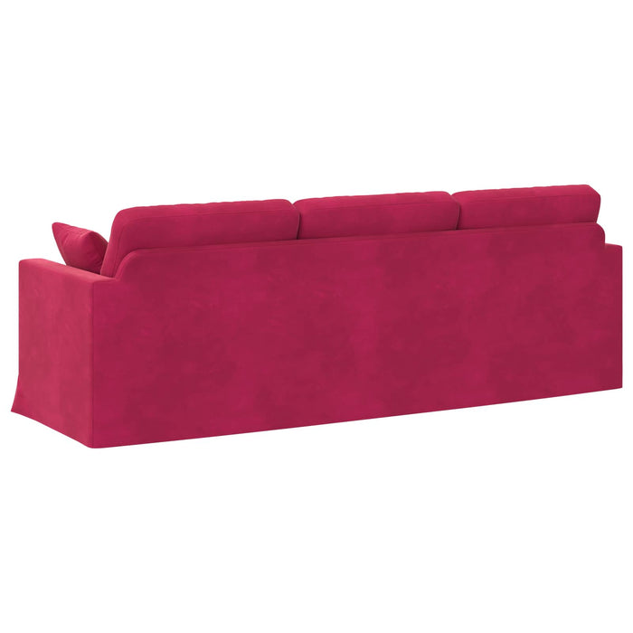 Canapea Roșu Vin 228 x 78 x 80 cm Catifea - WALTI WALTI
