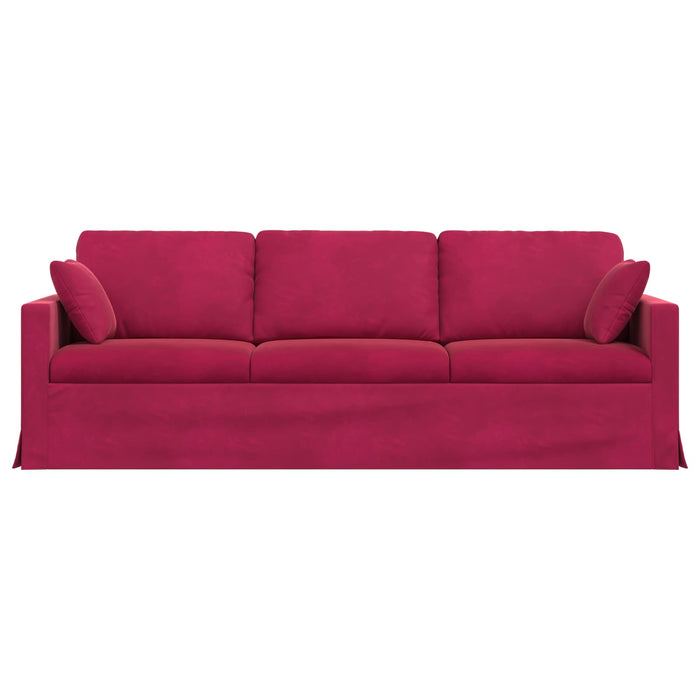 Canapea Roșu Vin 228 x 78 x 80 cm Catifea - WALTI WALTI