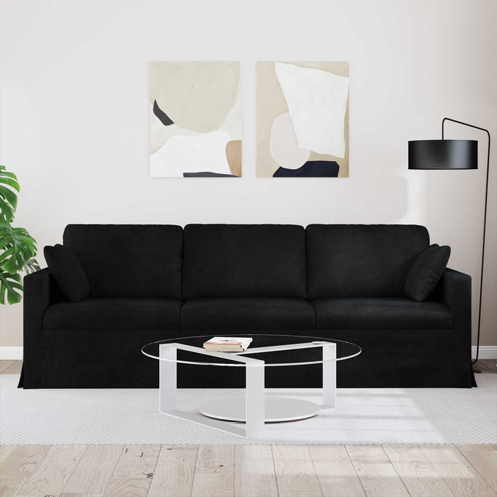 Canapea Negru 228 x 78 x 80 cm Catifea - WALTI WALTI