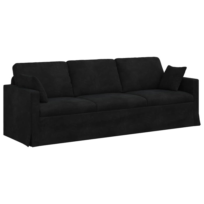 Canapea Negru 228 x 78 x 80 cm Catifea - WALTI WALTI
