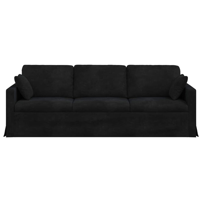 Canapea Negru 228 x 78 x 80 cm Catifea - WALTI WALTI