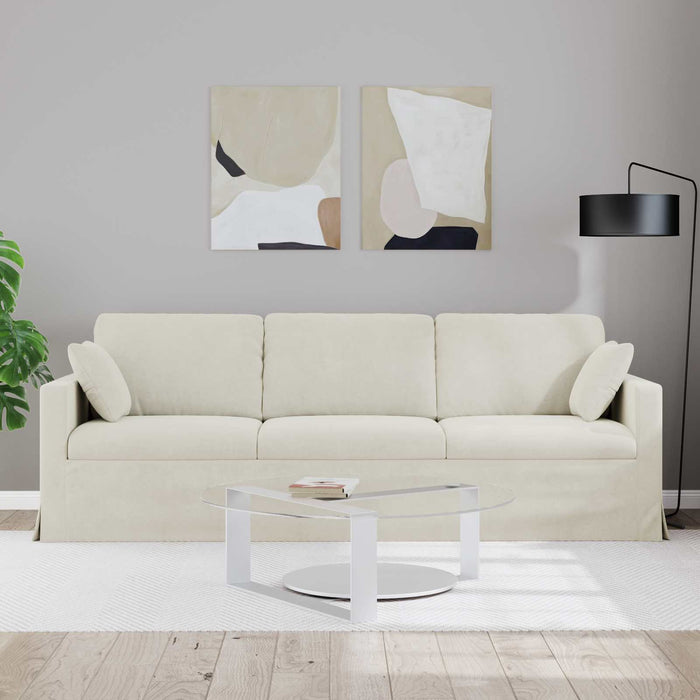 Canapea Crem 228 x 78 x 80 cm Catifea - WALTI WALTI