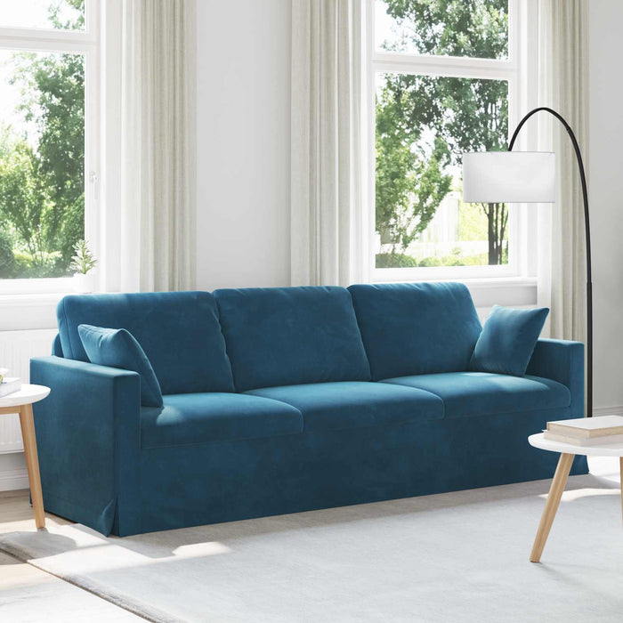 Canapea albastru 228 x 78 x 80 cm Catifea - WALTI WALTI