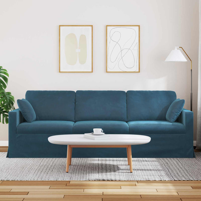 Canapea albastru 228 x 78 x 80 cm Catifea - WALTI WALTI