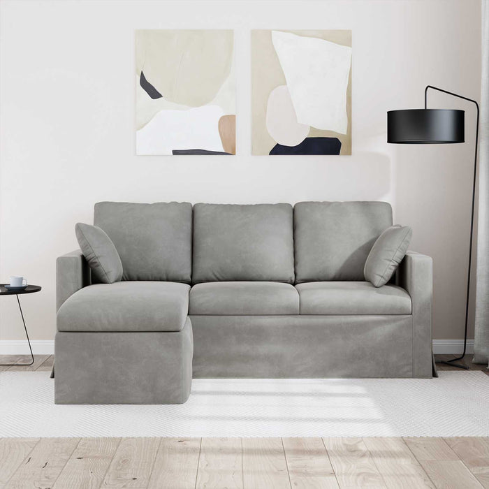 Canapea Gri deschis 178 x 134 x 80 cm Catifea WALTI