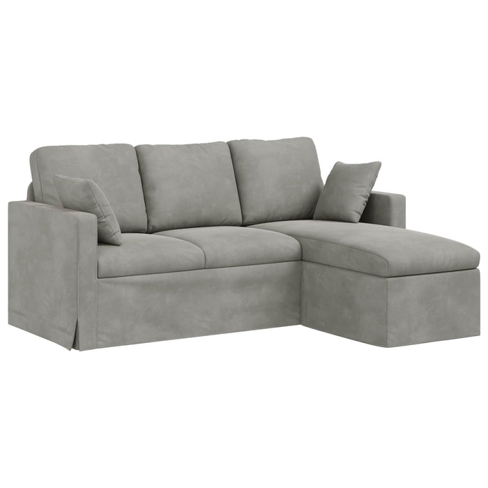 Canapea Gri deschis 178 x 134 x 80 cm Catifea WALTI