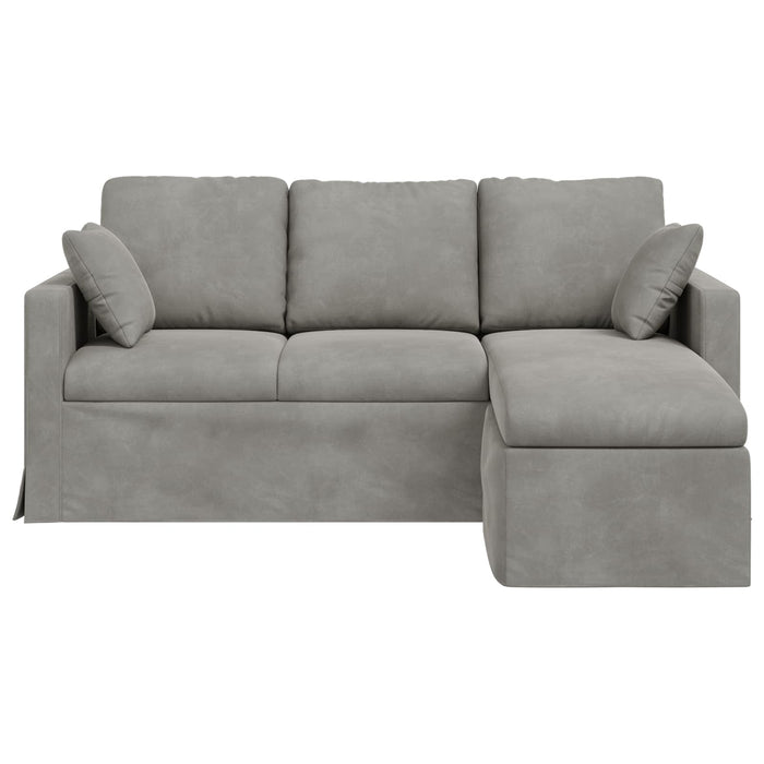 Canapea Gri deschis 178 x 134 x 80 cm Catifea WALTI