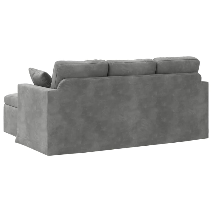 Canapea Gri închis 178 x 134 x 80 cm Catifea WALTI