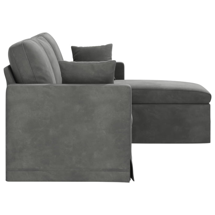Canapea Gri închis 178 x 134 x 80 cm Catifea WALTI