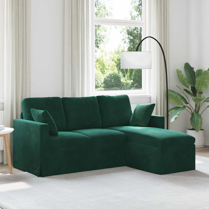Canapea Verde închis 178 x 134 x 80 cm Catifea WALTI