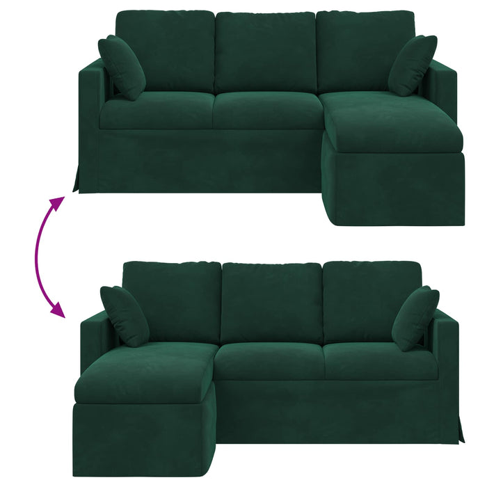 Canapea Verde închis 178 x 134 x 80 cm Catifea WALTI
