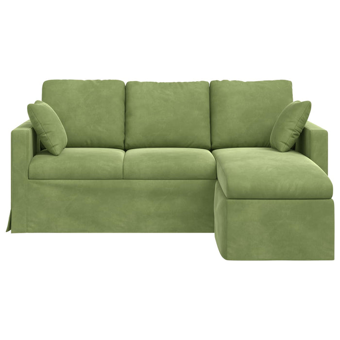 Canapea Verde deschis 178 x 134 x 80 cm Catifea - WALTI WALTI