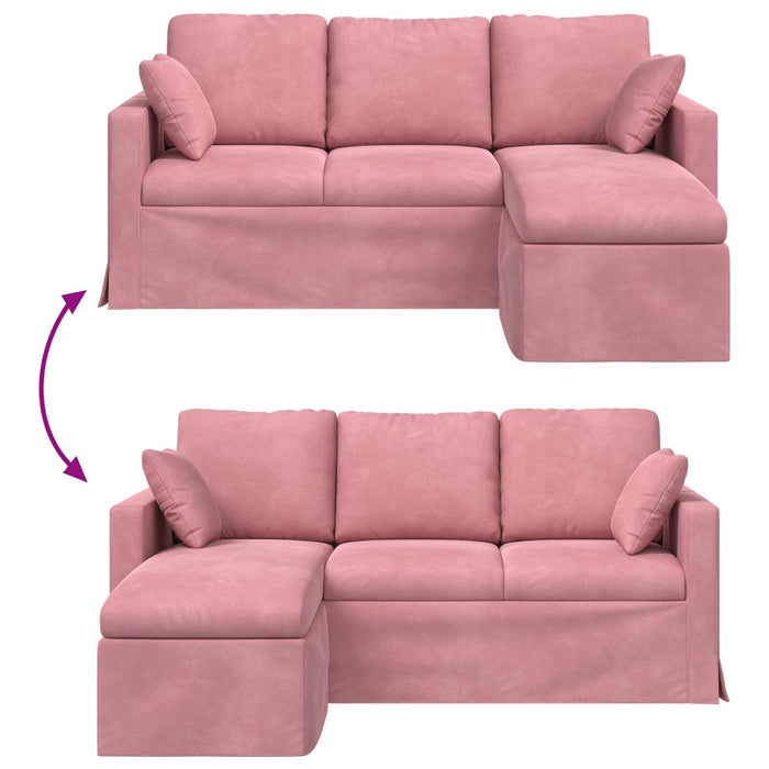 Canapea Roz 178 x 134 x 80 cm Catifea - WALTI WALTI