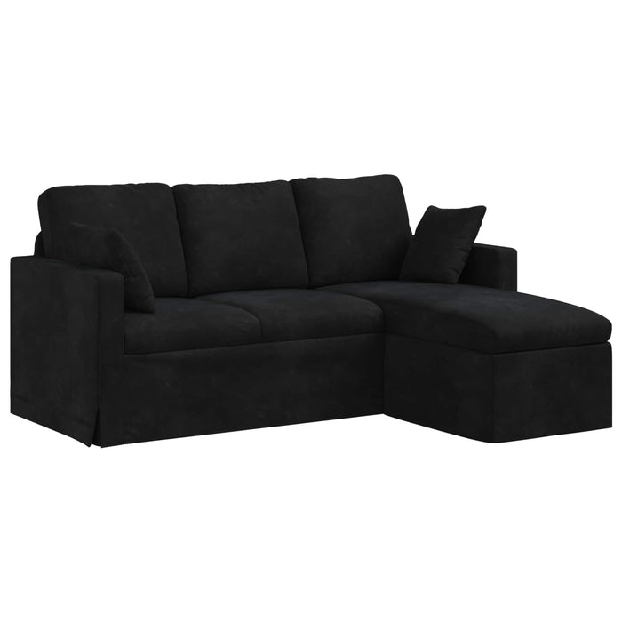 Canapea Negru 178 x 134 x 80 cm Catifea WALTI