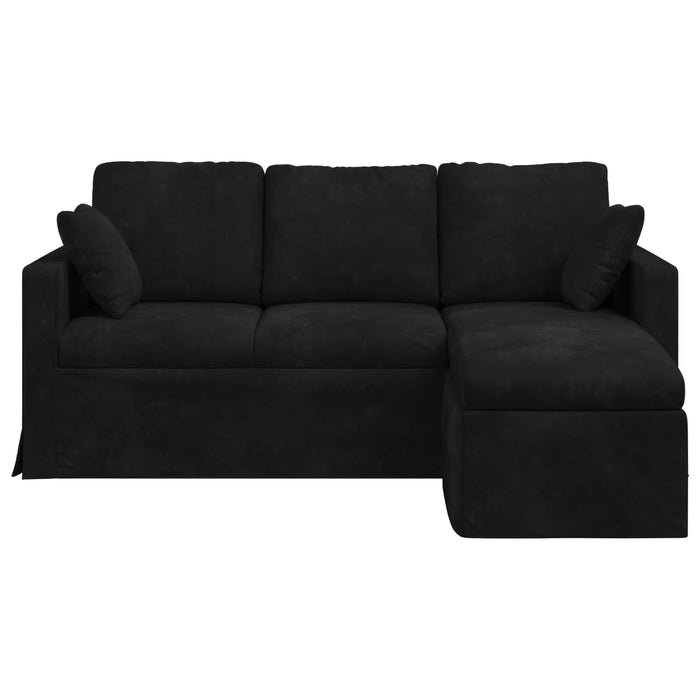 Canapea Negru 178 x 134 x 80 cm Catifea WALTI