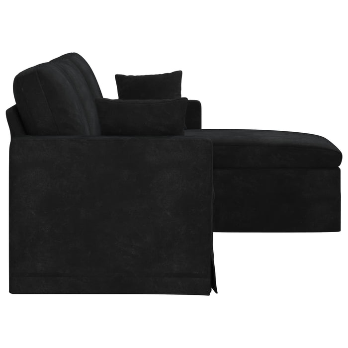 Canapea Negru 178 x 134 x 80 cm Catifea WALTI