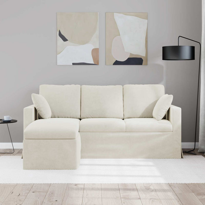 Canapea Crem 178 x 134 x 80 cm Catifea - WALTI WALTI