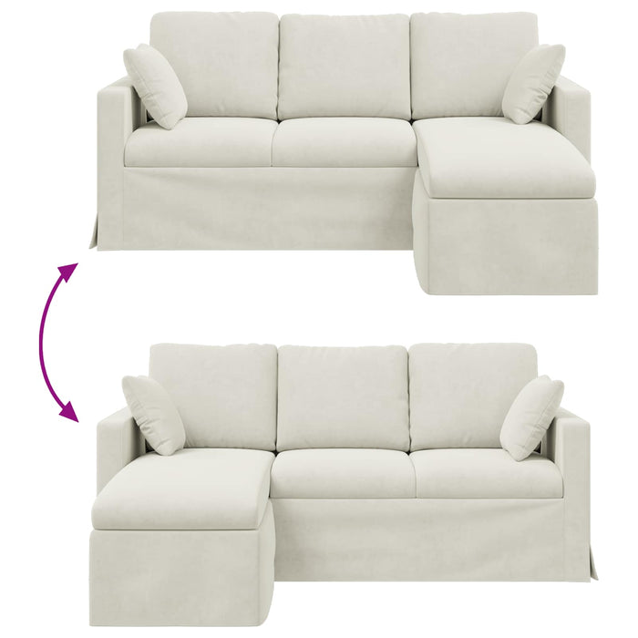 Canapea Crem 178 x 134 x 80 cm Catifea - WALTI WALTI