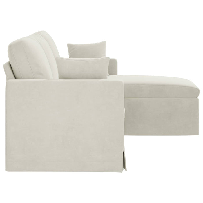 Canapea Crem 178 x 134 x 80 cm Catifea - WALTI WALTI