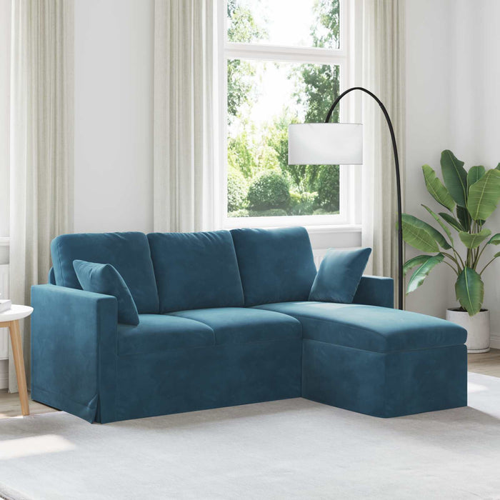 Canapea albastru 178 x 134 x 80 cm Catifea WALTI
