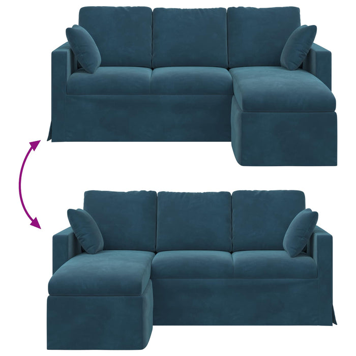 Canapea albastru 178 x 134 x 80 cm Catifea WALTI