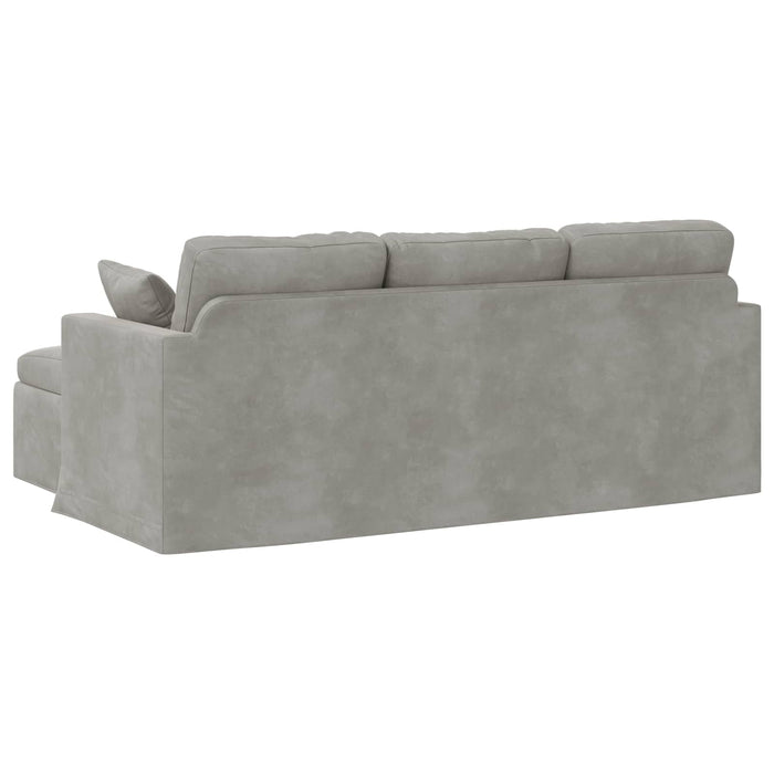 Canapea Gri deschis 198 x 134 x 80 cm Catifea WALTI