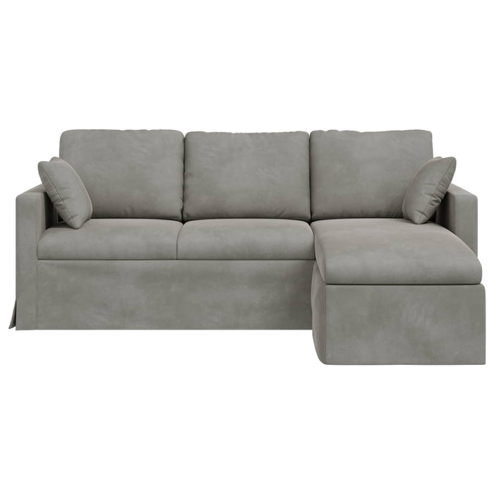 Canapea Gri deschis 198 x 134 x 80 cm Catifea WALTI