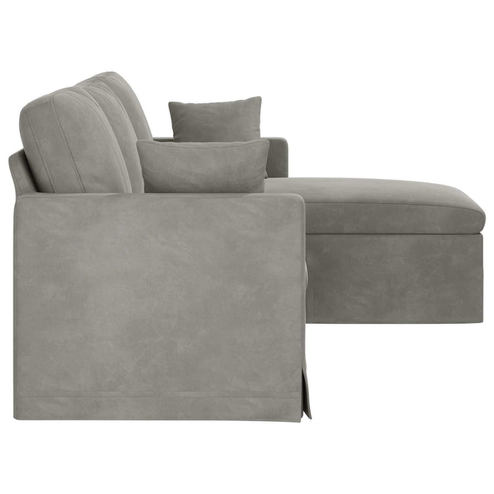 Canapea Gri deschis 198 x 134 x 80 cm Catifea WALTI