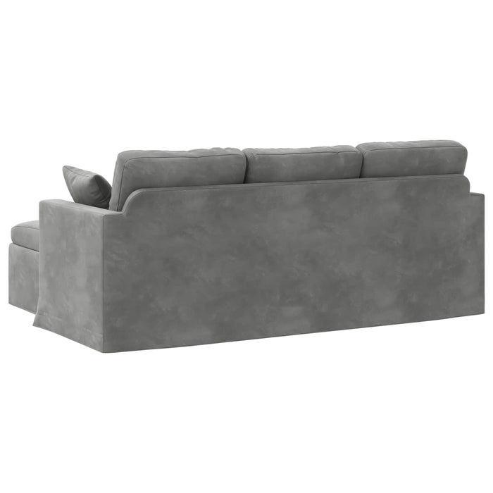 Canapea Gri închis 198 x 134 x 80 cm Catifea WALTI