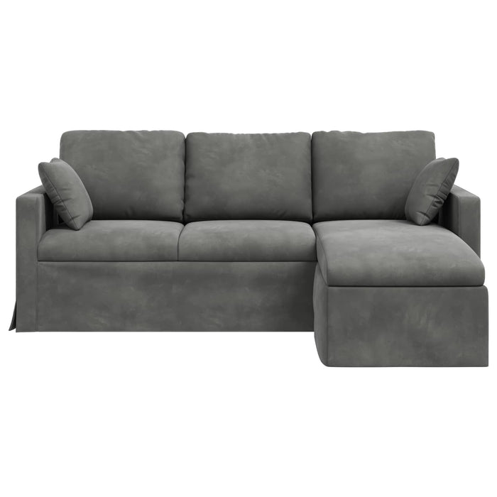 Canapea Gri închis 198 x 134 x 80 cm Catifea WALTI