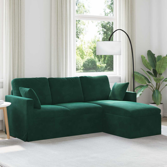 Canapea Verde închis 198 x 134 x 80 cm Catifea WALTI