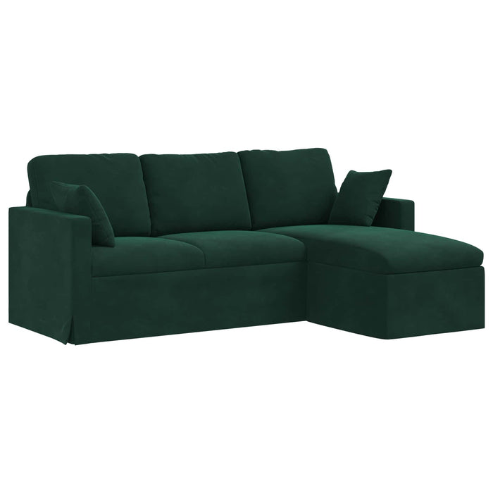 Canapea Verde închis 198 x 134 x 80 cm Catifea WALTI