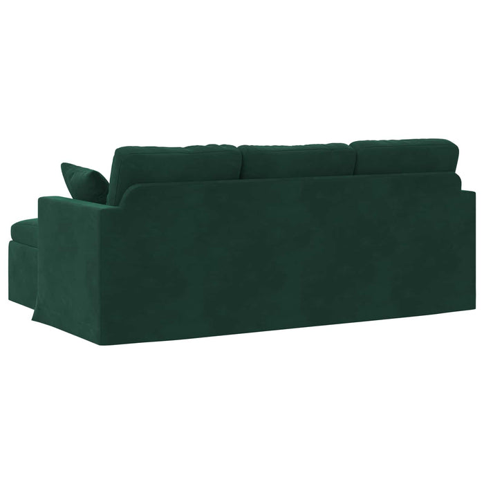 Canapea Verde închis 198 x 134 x 80 cm Catifea WALTI