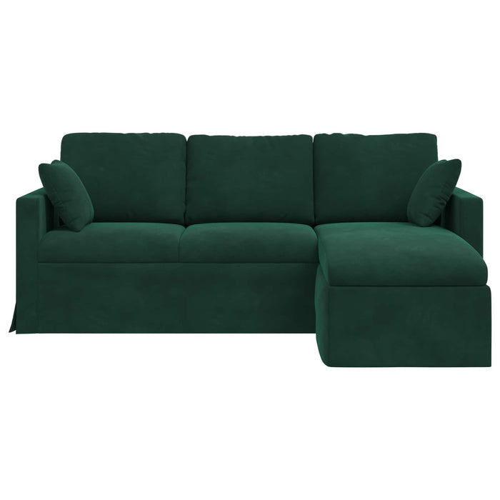 Canapea Verde închis 198 x 134 x 80 cm Catifea WALTI