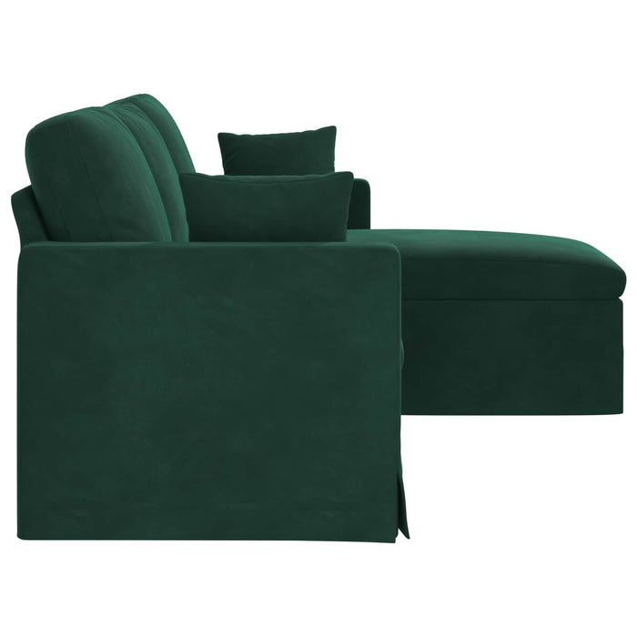 Canapea Verde închis 198 x 134 x 80 cm Catifea WALTI