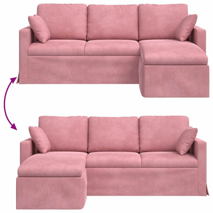 Canapea Roz 198 x 134 x 80 cm Catifea WALTI
