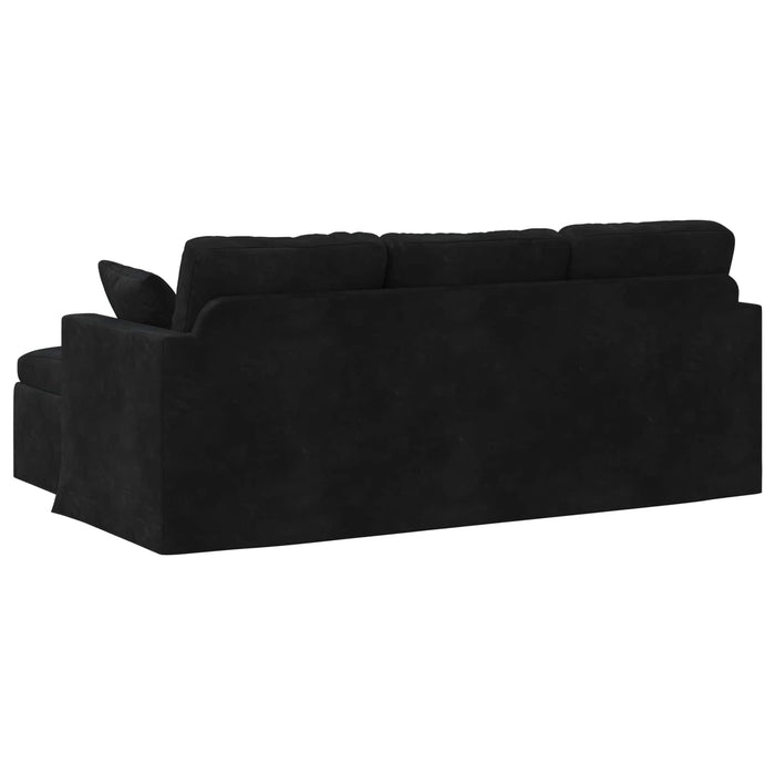 Canapea Negru 198 x 134 x 80 cm Catifea WALTI