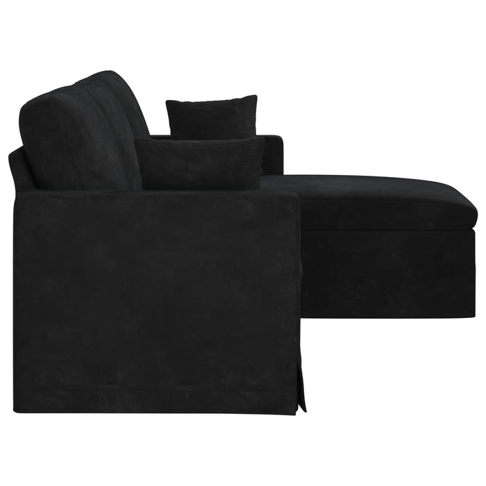 Canapea Negru 198 x 134 x 80 cm Catifea WALTI