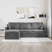 Canapea Gri închis 228 x 134 x 80 cm Catifea - WALTI WALTI