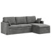 Canapea Gri închis 228 x 134 x 80 cm Catifea - WALTI WALTI