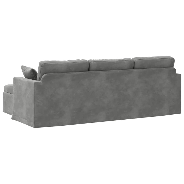 Canapea Gri închis 228 x 134 x 80 cm Catifea - WALTI WALTI
