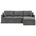 Canapea Gri închis 228 x 134 x 80 cm Catifea - WALTI WALTI