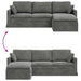 Canapea Gri închis 228 x 134 x 80 cm Catifea - WALTI WALTI