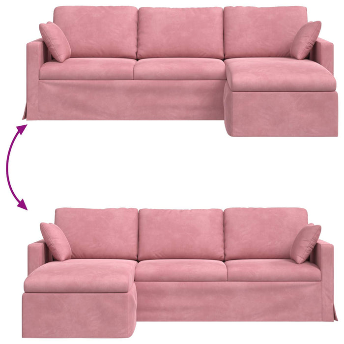 Canapea Roz 228 x 134 x 80 cm Catifea WALTI