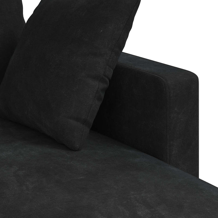 Canapea Negru 228 x 134 x 80 cm Catifea WALTI