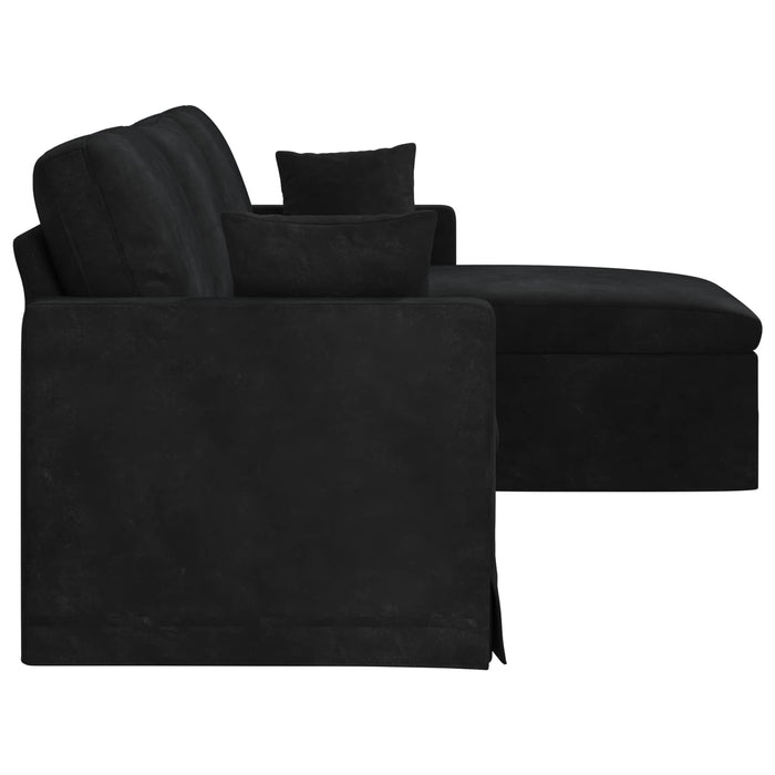 Canapea Negru 228 x 134 x 80 cm Catifea WALTI