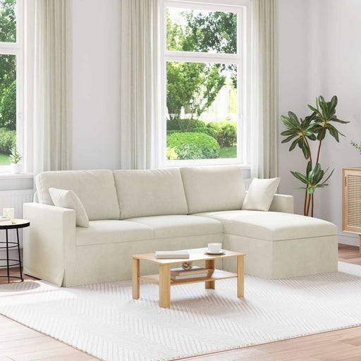 Canapea Crem 228 x 134 x 80 cm Catifea - WALTI WALTI