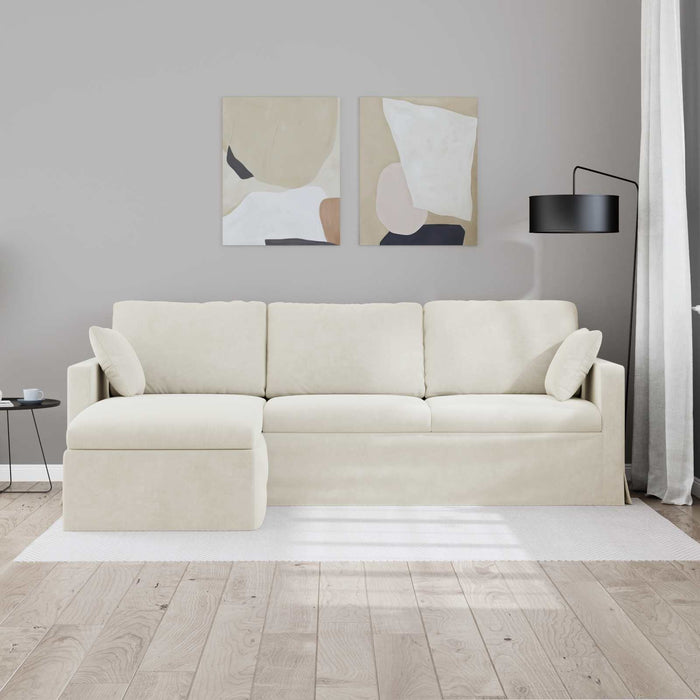 Canapea Crem 228 x 134 x 80 cm Catifea WALTI
