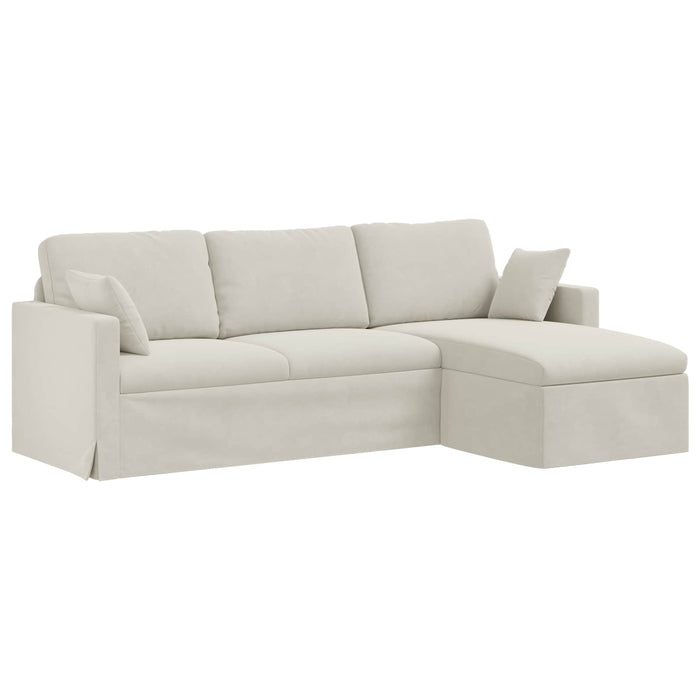 Canapea Crem 228 x 134 x 80 cm Catifea WALTI